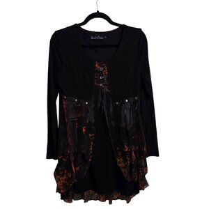 C Fait Pour Vous Unique Witchy Goth Sheer Overlay Dress Size XL
